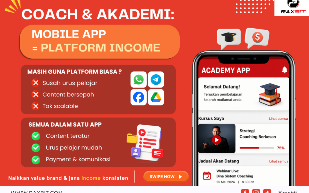Coach & Akademi: Macam Mana Mobile App Boleh Jadi Platform Income
