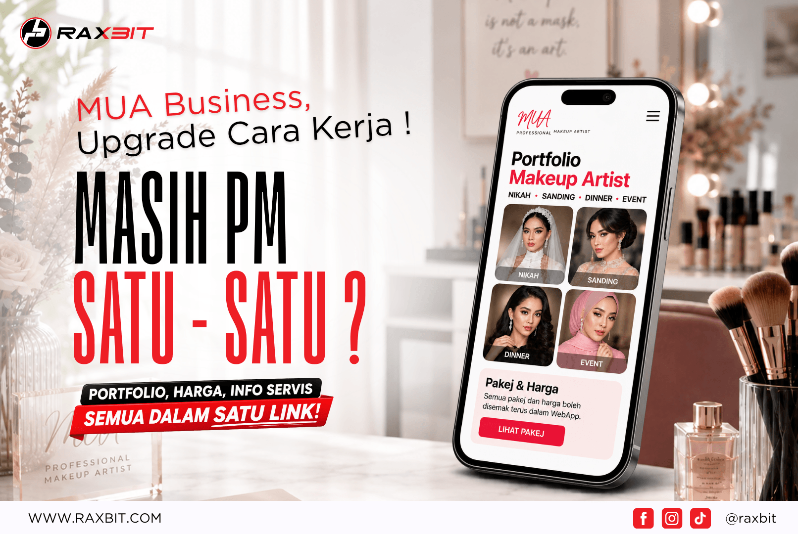 MUA Masih Kena PM Satu-Satu Untuk Share Portfolio dan Harga Cuba Cara Ini